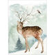 Deer and Bird Folded Holiday Cards Image 5 of 5